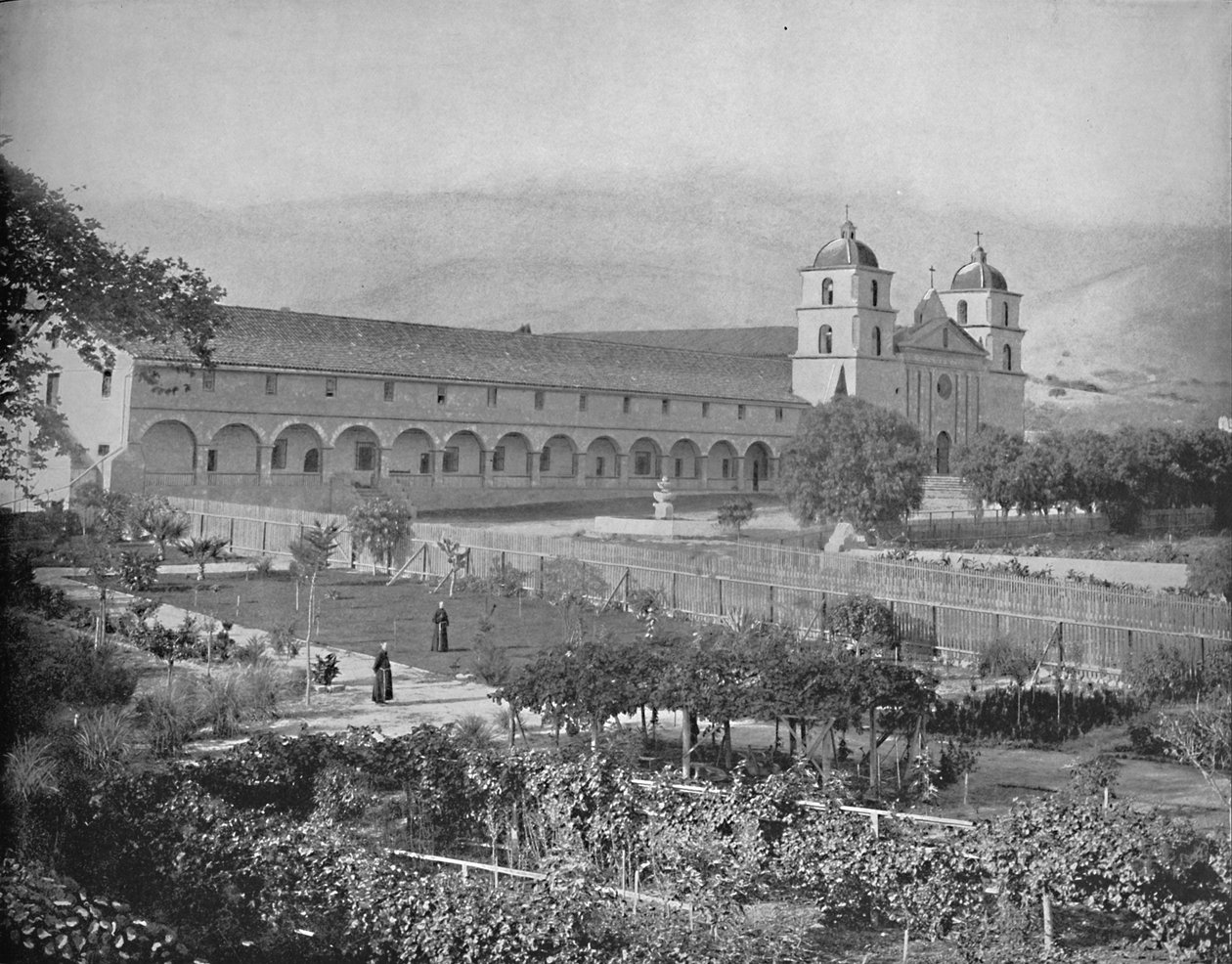 Santa Barbara Misszió, Kalifornia, 1897. alkotó: Unbekannt