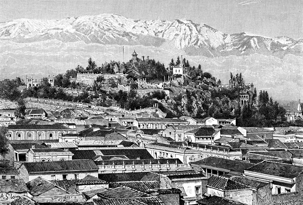Santiago, Chile, 1895 alkotó: Unbekannt