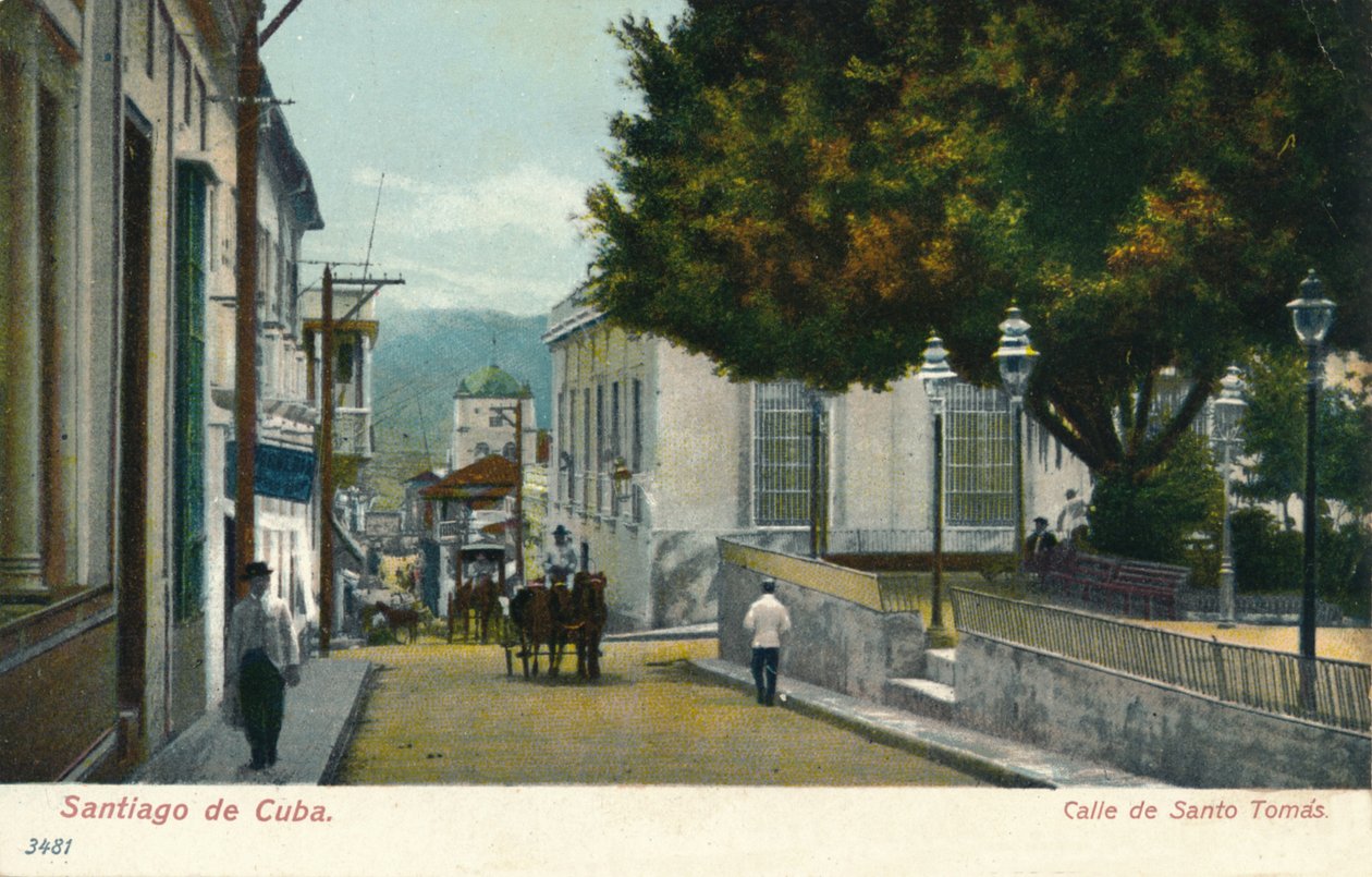 Santiago de Cuba – Santo Tomas utca, 1910 alkotó: Unbekannt
