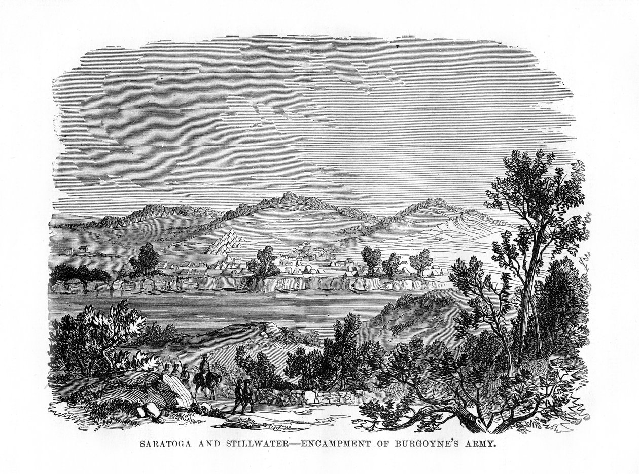 Saratoga és Stillwater, Burgoynes hadsereg táborai, 1777, 1872 alkotó: Unbekannt