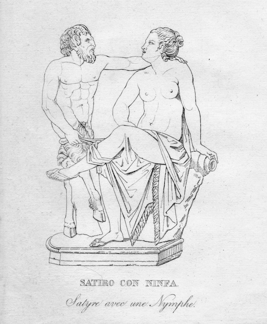 Satiro Con Ninfa Satyr nimfával, c1850 alkotó: Unbekannt
