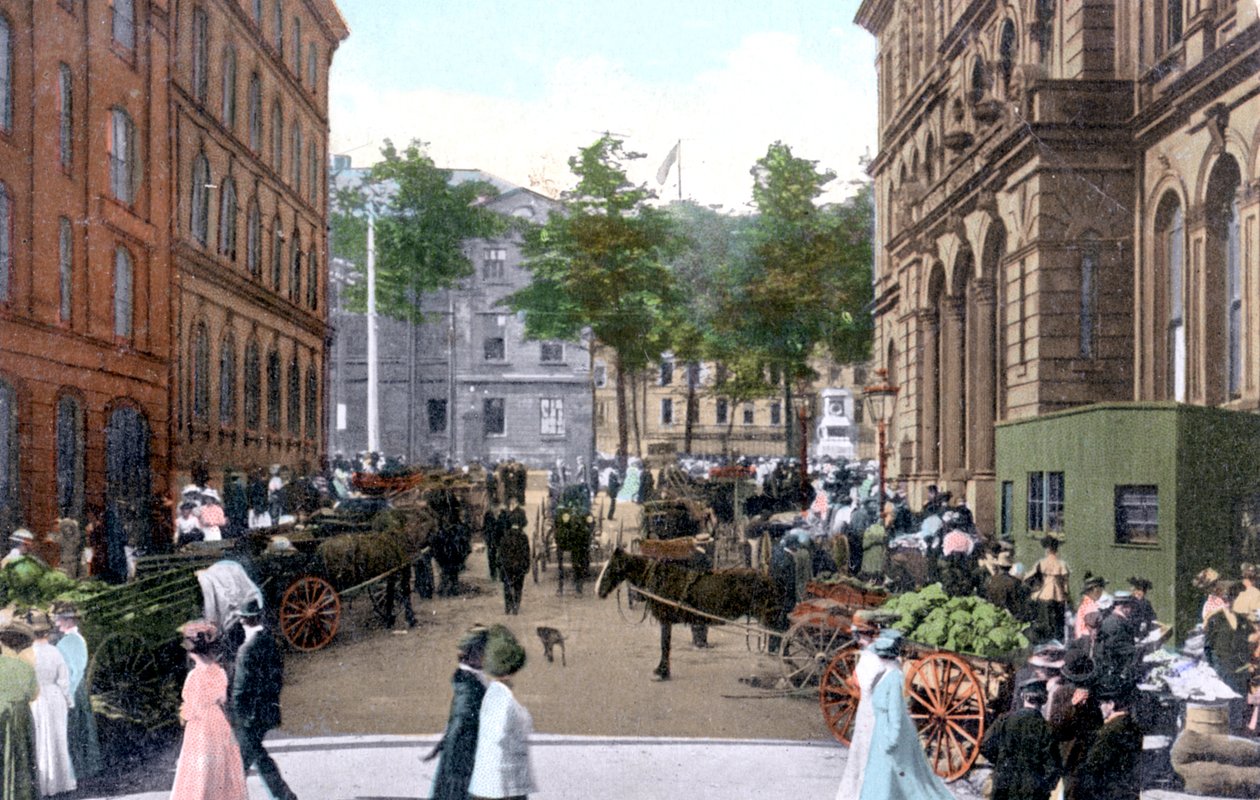 Szombat reggeli piac, Halifax, Nova Scotia, Kanada, 1900-as évek alkotó: Unbekannt