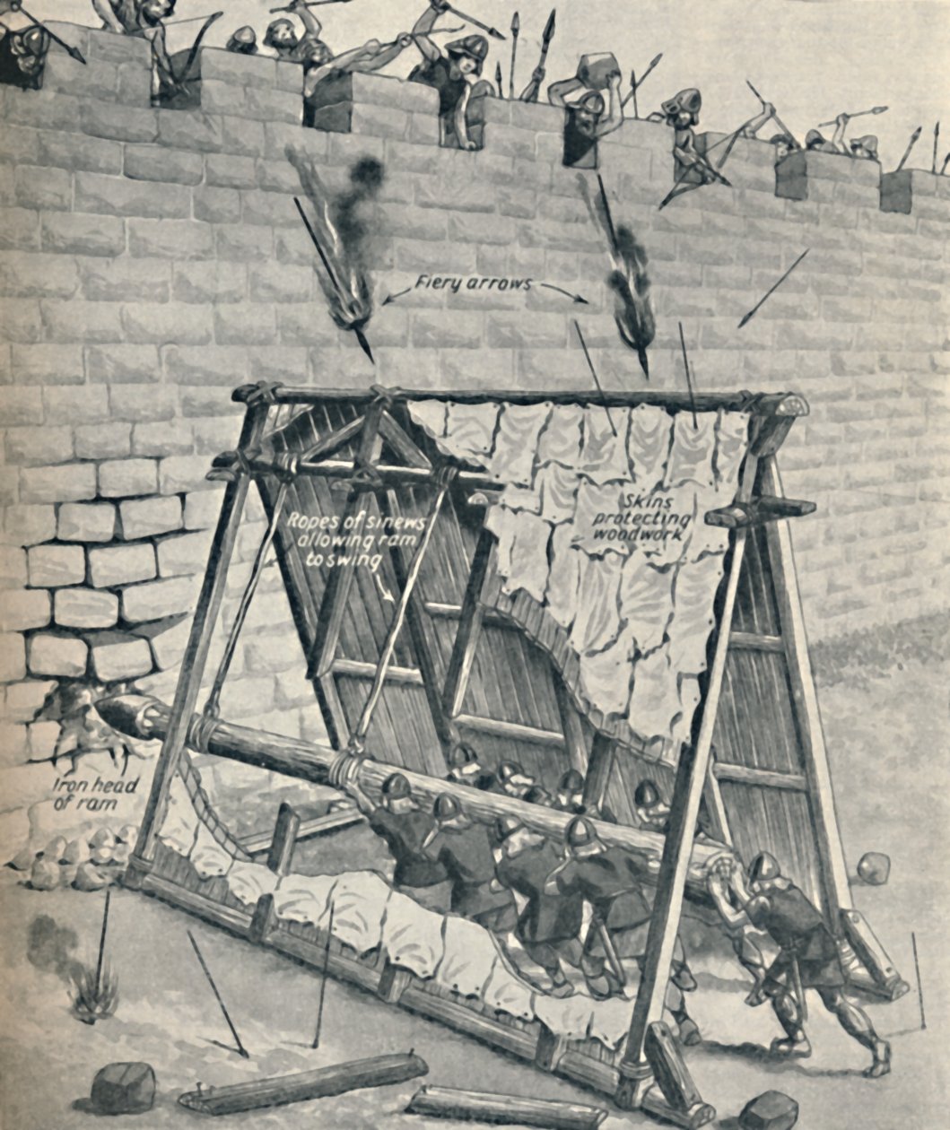 A szászok lerombolják a városfalat, 1934 alkotó: Unbekannt