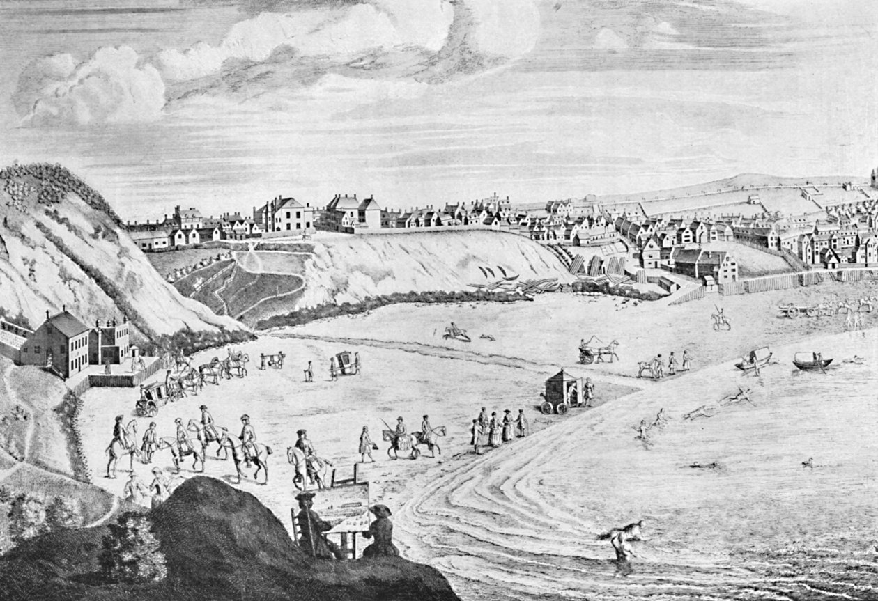 Scarborough Sands 1735-ben, c1735, 1904-ben alkotó: Unbekannt