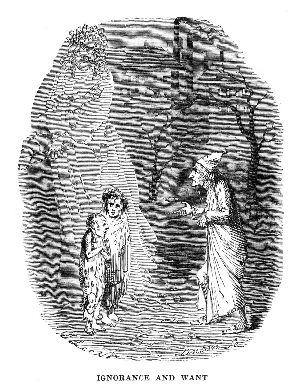 Jelenet Charles Dickens karácsonyi énekéből, 1843 alkotó: Unbekannt