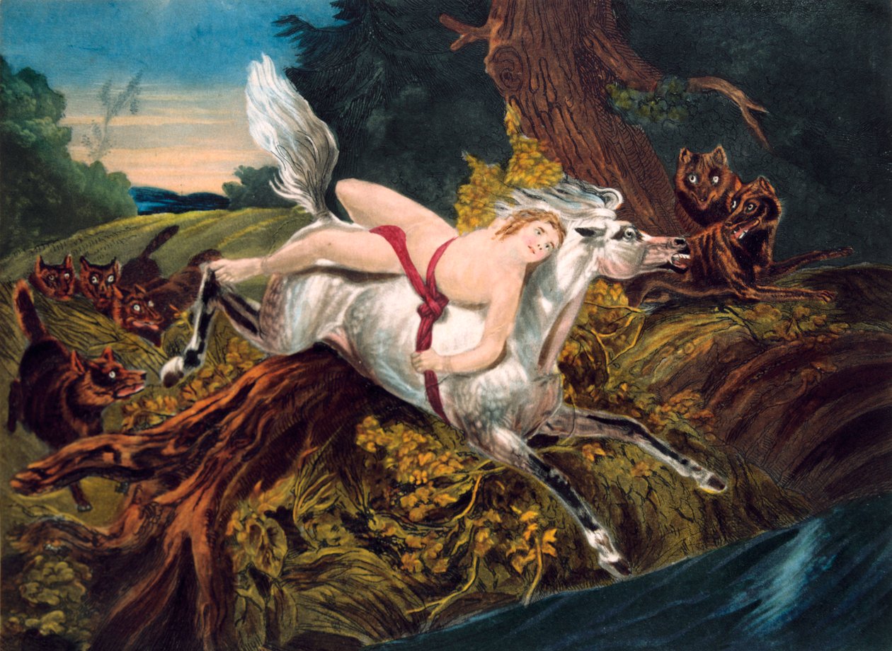 Jelenet Byron Mazeppa című verséből, c1820. alkotó: Unbekannt