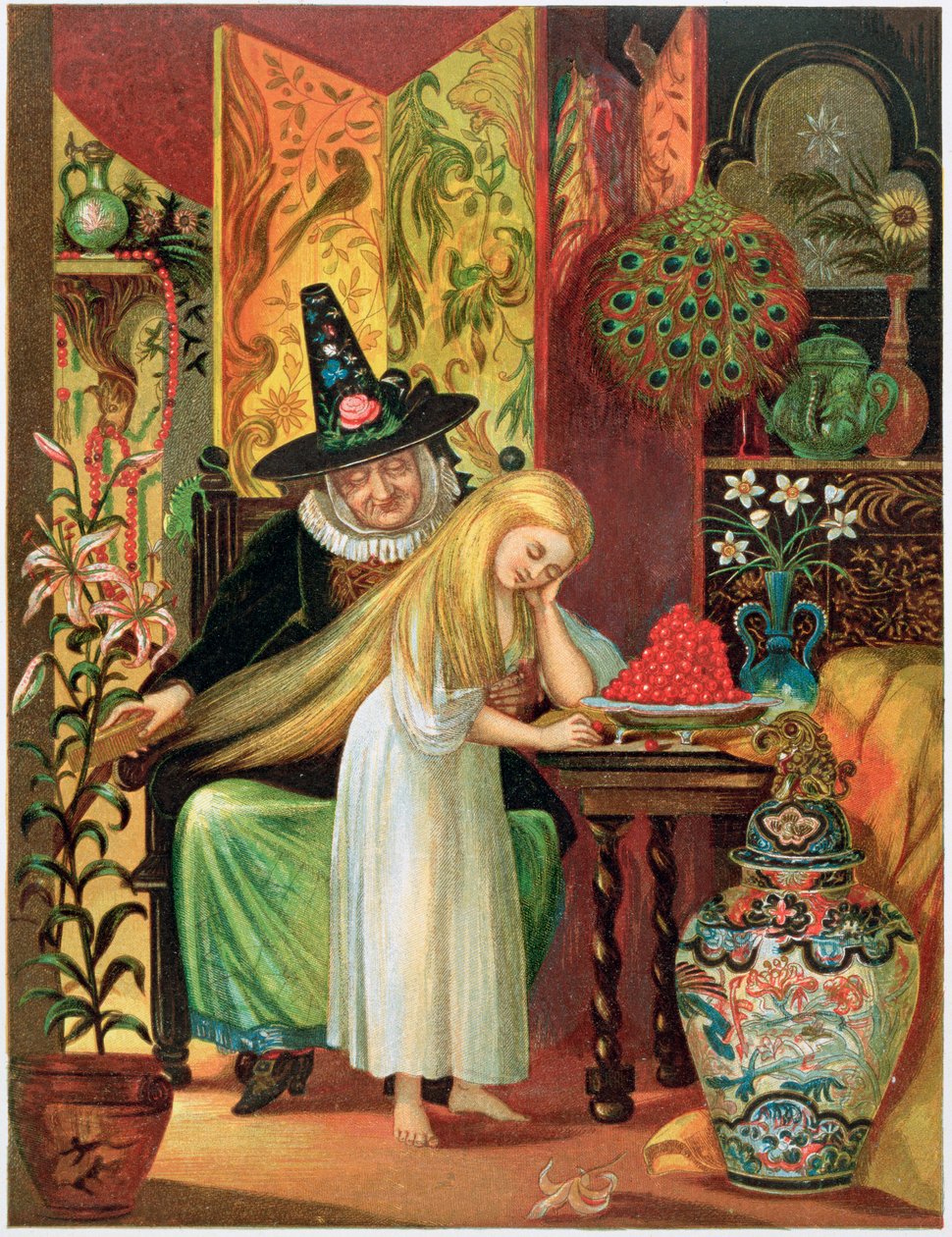 Jelenet Hans Christian Andersen A hókirálynő című meséjéből, 1872 alkotó: Unbekannt