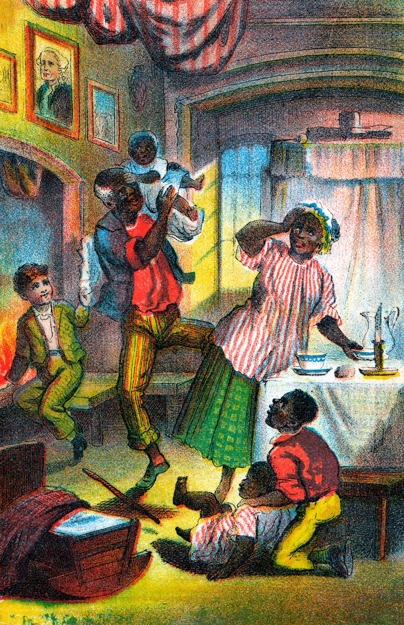 Jelenet a Harriet Beecher Stowes Uncle Toms Cabin-ból, 1870 alkotó: Unbekannt