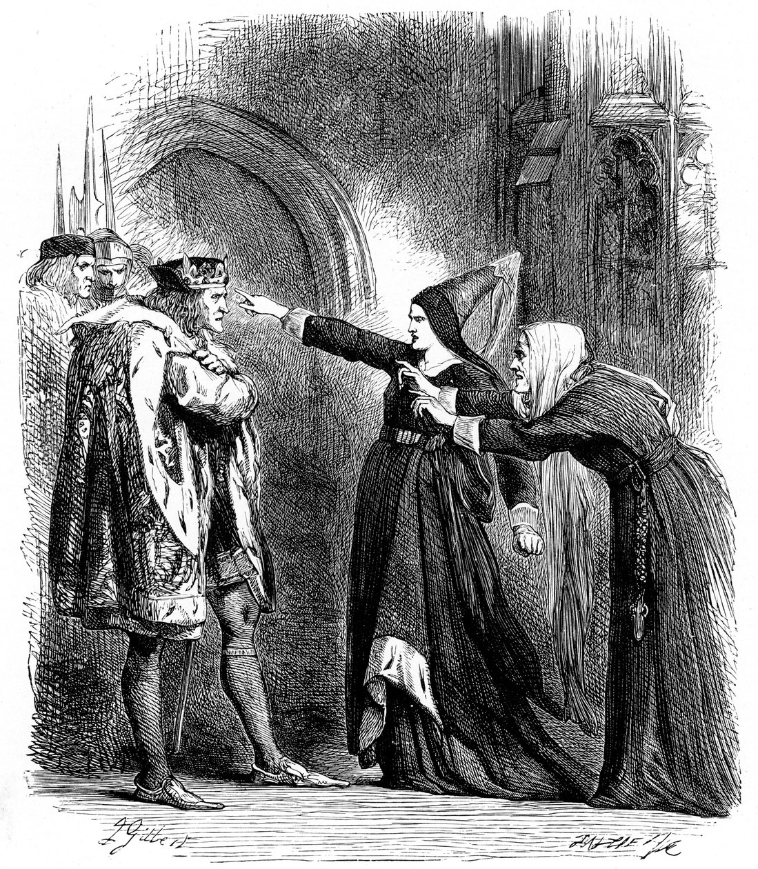 Jelenet Shakespeare Richard III. című művéből, 1591 c1858 alkotó: Unbekannt