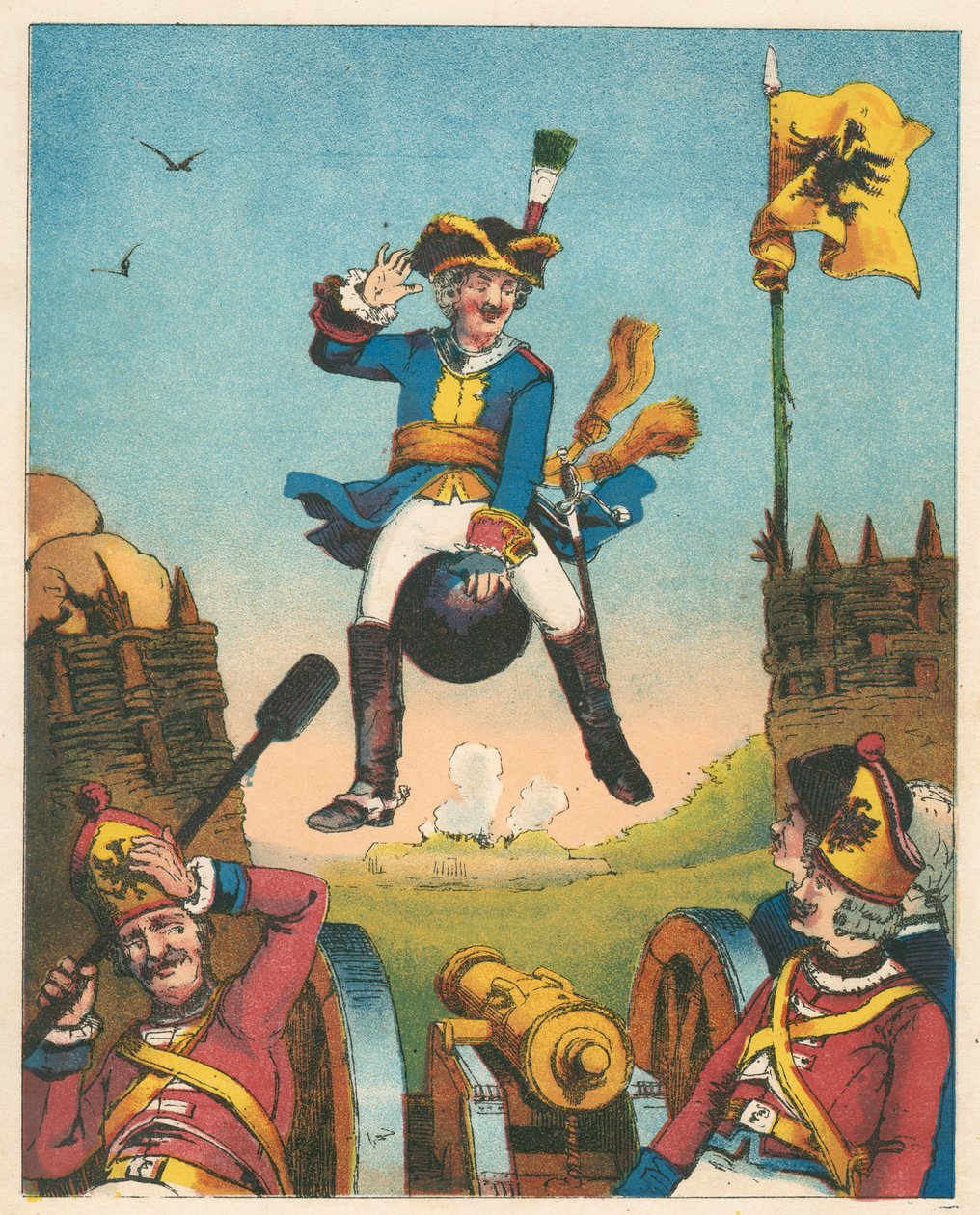 Jelenet a Münchausen báró kalandjaiból, Rudolph Erich Raspe, 1850 alkotó: Unbekannt