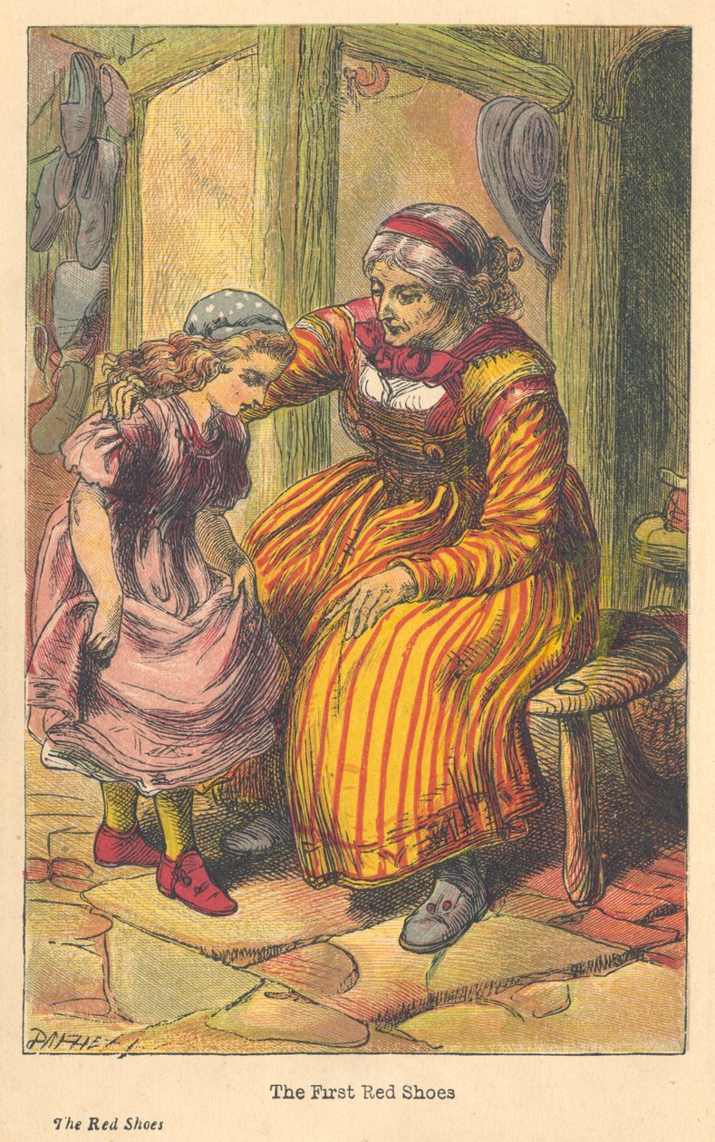 Jelenet a Vörös cipőkből, Hans Christian Andersentől, 1879 alkotó: Unbekannt