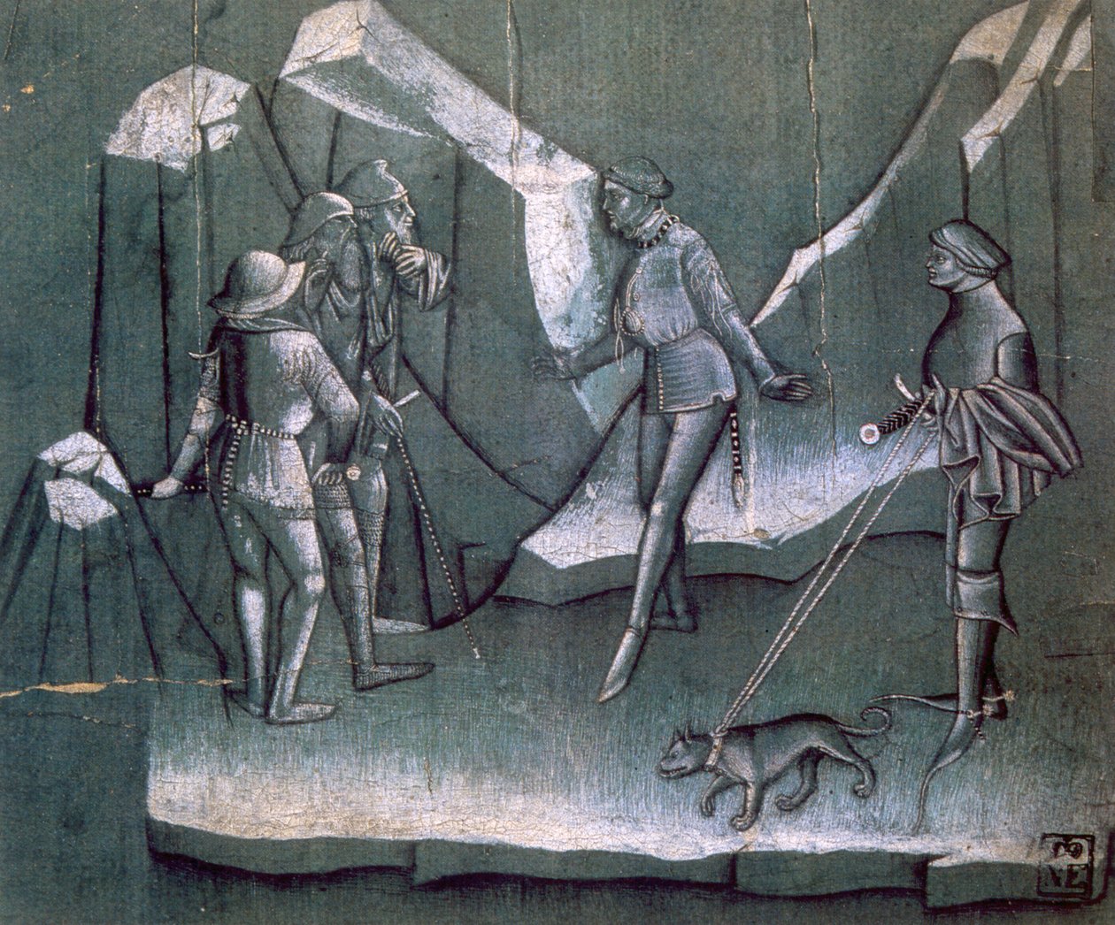 Jelenet egy lovagi történetből, c1400 alkotó: Unbekannt