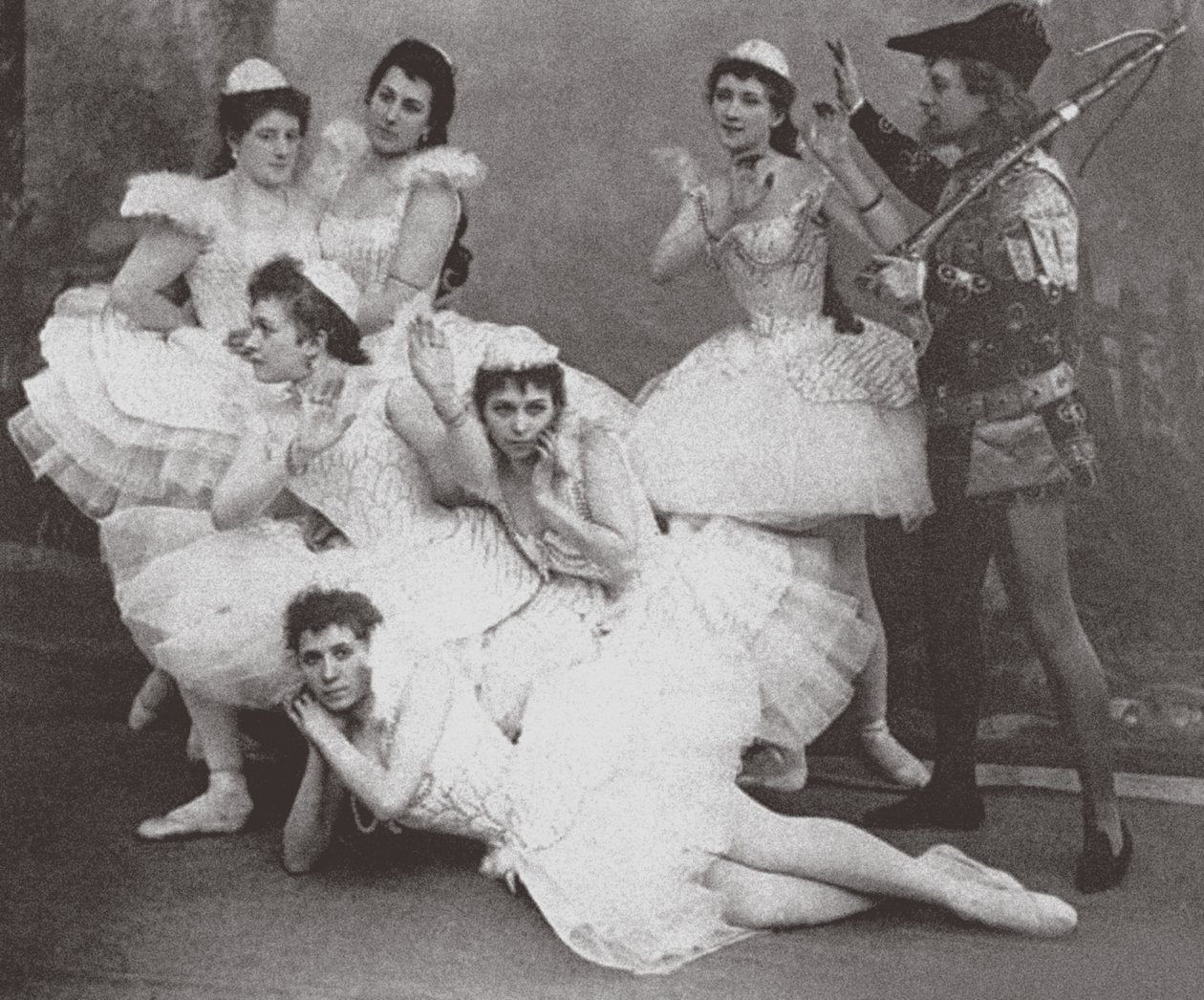 Jelenet a Balett Hattyúk tavajából, Mariinsky Színház. 1895 alkotó: Unbekannt