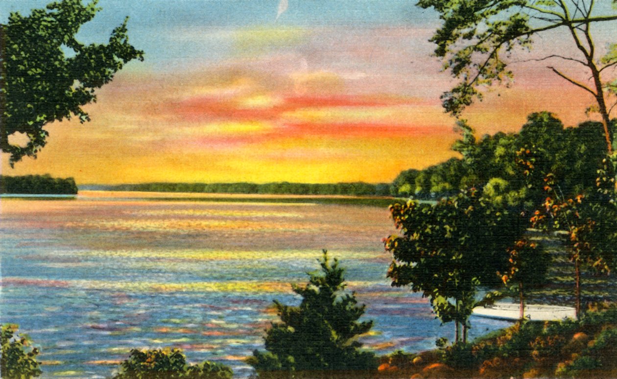 Jelenet a Catawba-tavon, Charlotte közelében, N.C., 1942. alkotó: Unbekannt