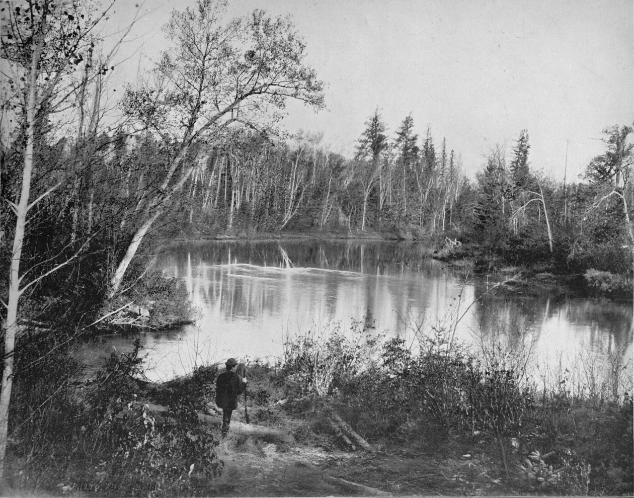 Jelenet a Peshtigo folyón, Wisconsin, 1897. alkotó: Unbekannt