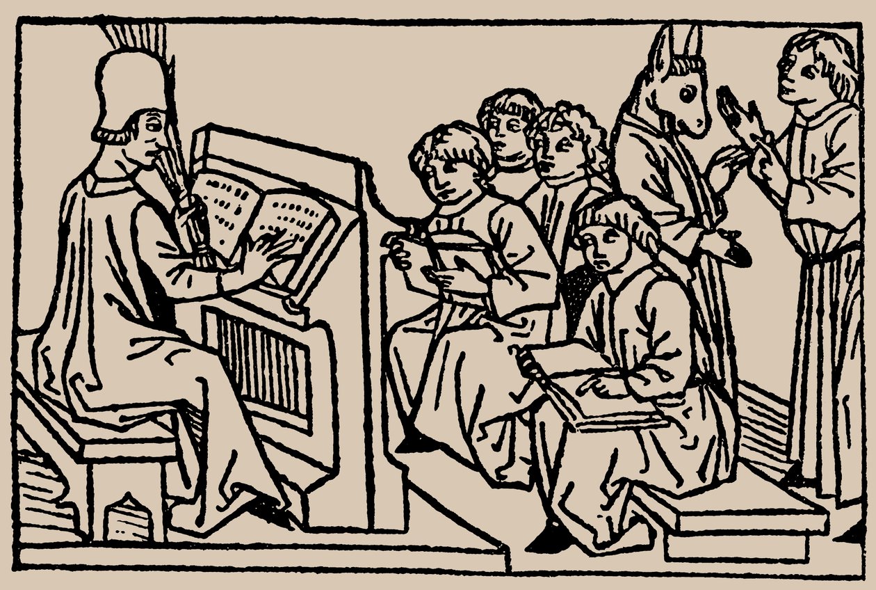 Iskolai órák. Rodericus Zamorensis: Az emberi élet tükréből, 1479 alkotó: Unbekannt