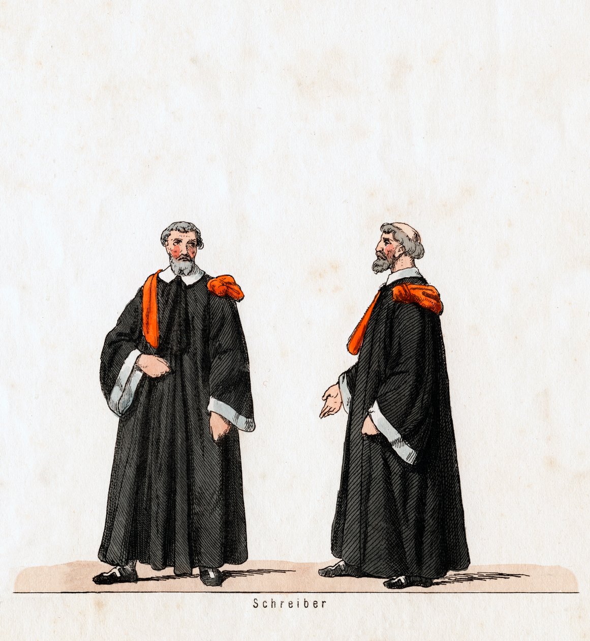 Írnok, jelmezterv Shakespeare VIII. Henrik drámájához, XIX alkotó: Unbekannt