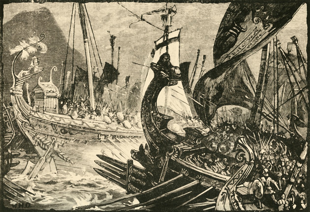Tengeri harc Ptolemaiosz és Demetrius Poliorcetes között Szalamisz mellett, 1890. alkotó: Unbekannt