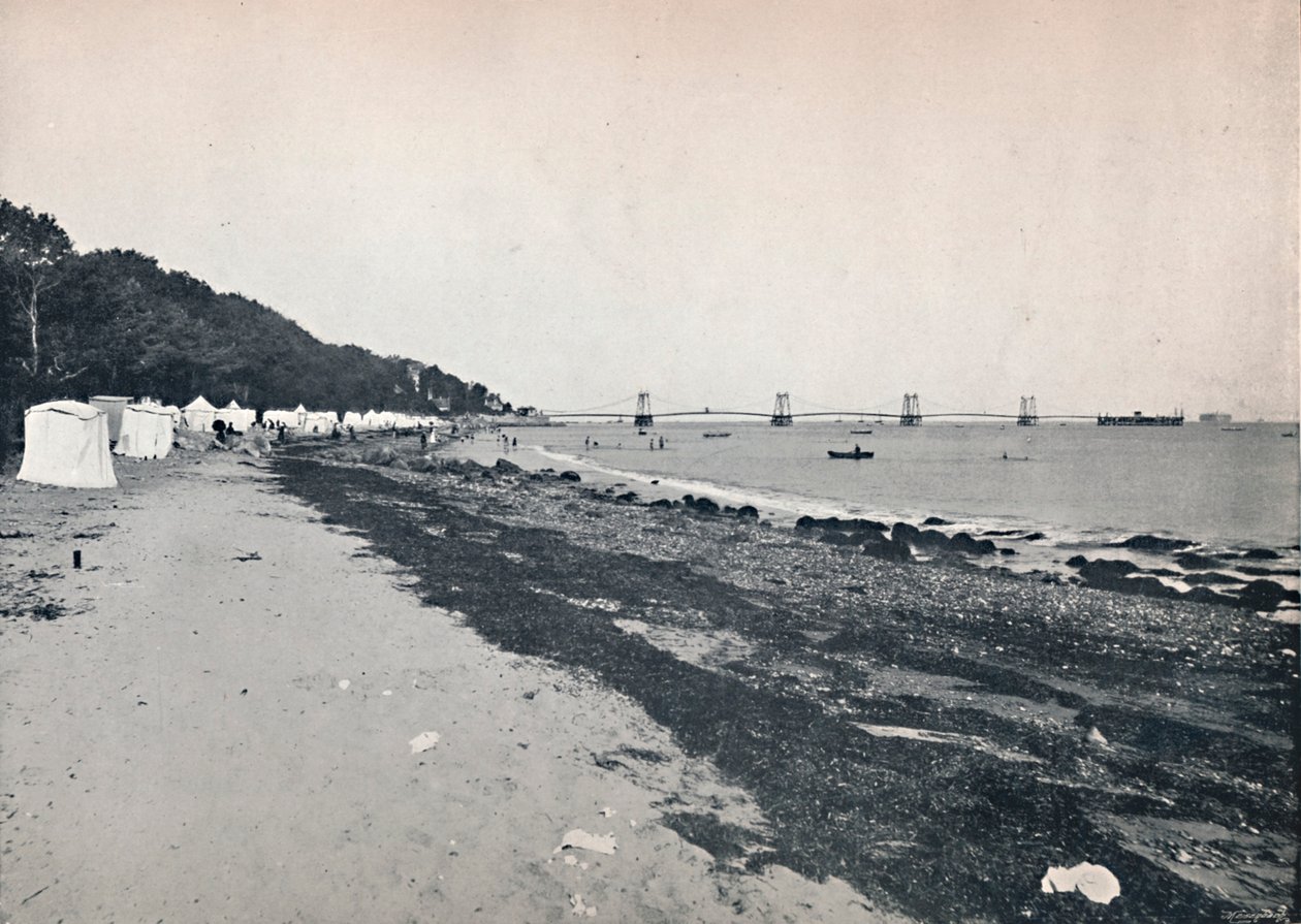 Kilátás a tengerre – A fürdőpart és a függő móló, 1895 alkotó: Unbekannt