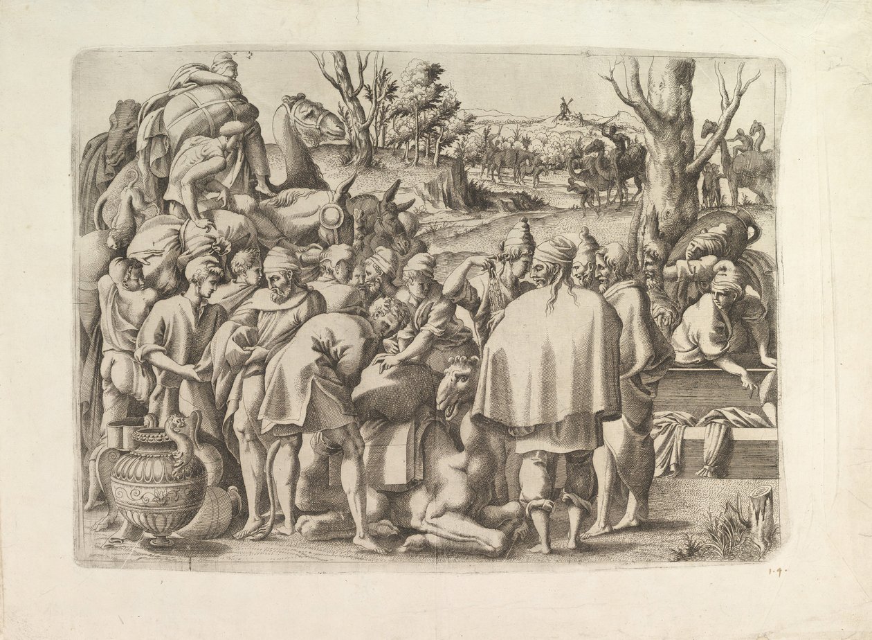 Keresés József testvérének poggyászában, kb. 1545. alkotó: Unbekannt