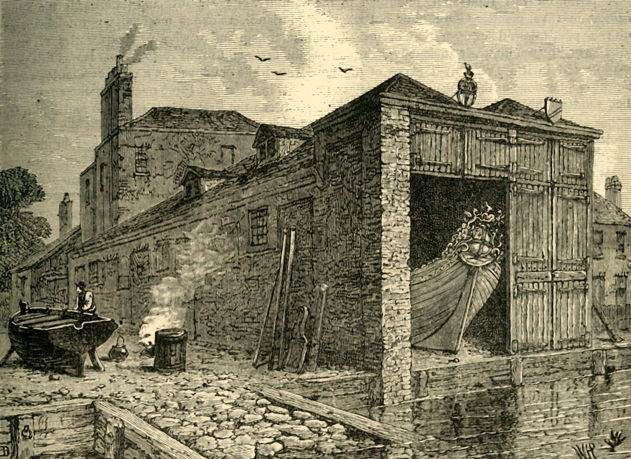 Searles Boat-Yard 1830-ban, 1878 c. alkotó: Unbekannt