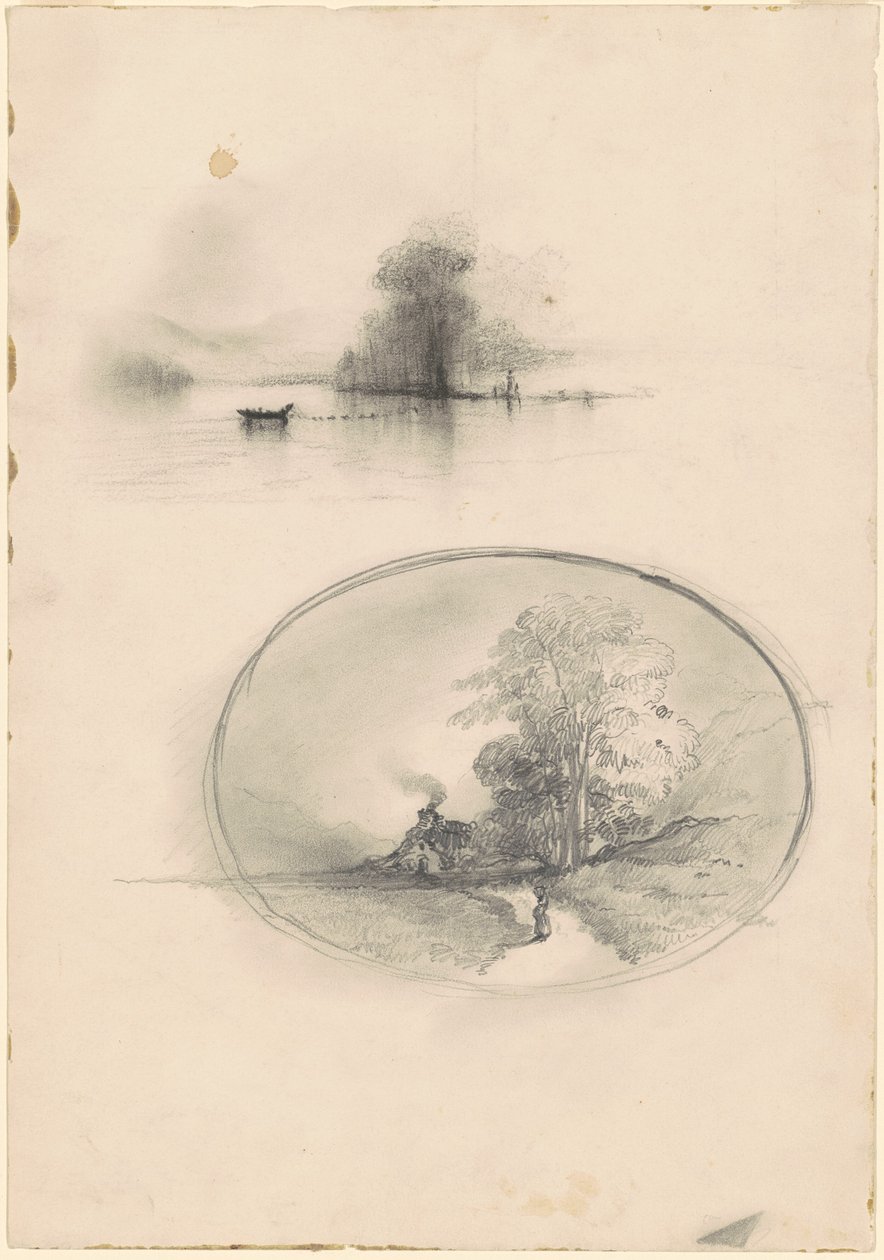 Tengeri táj és táj, c. 1859. alkotó: Unbekannt