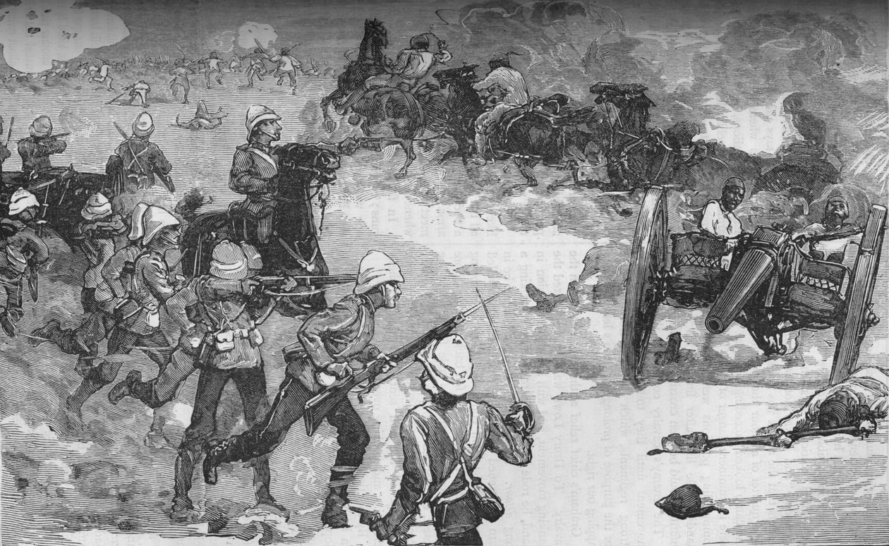 Második kassassini csata szeptember 9.: A királyi tengerészgyalogság két Krupp-fegyver elfogása, 1882 alkotó: Unbekannt