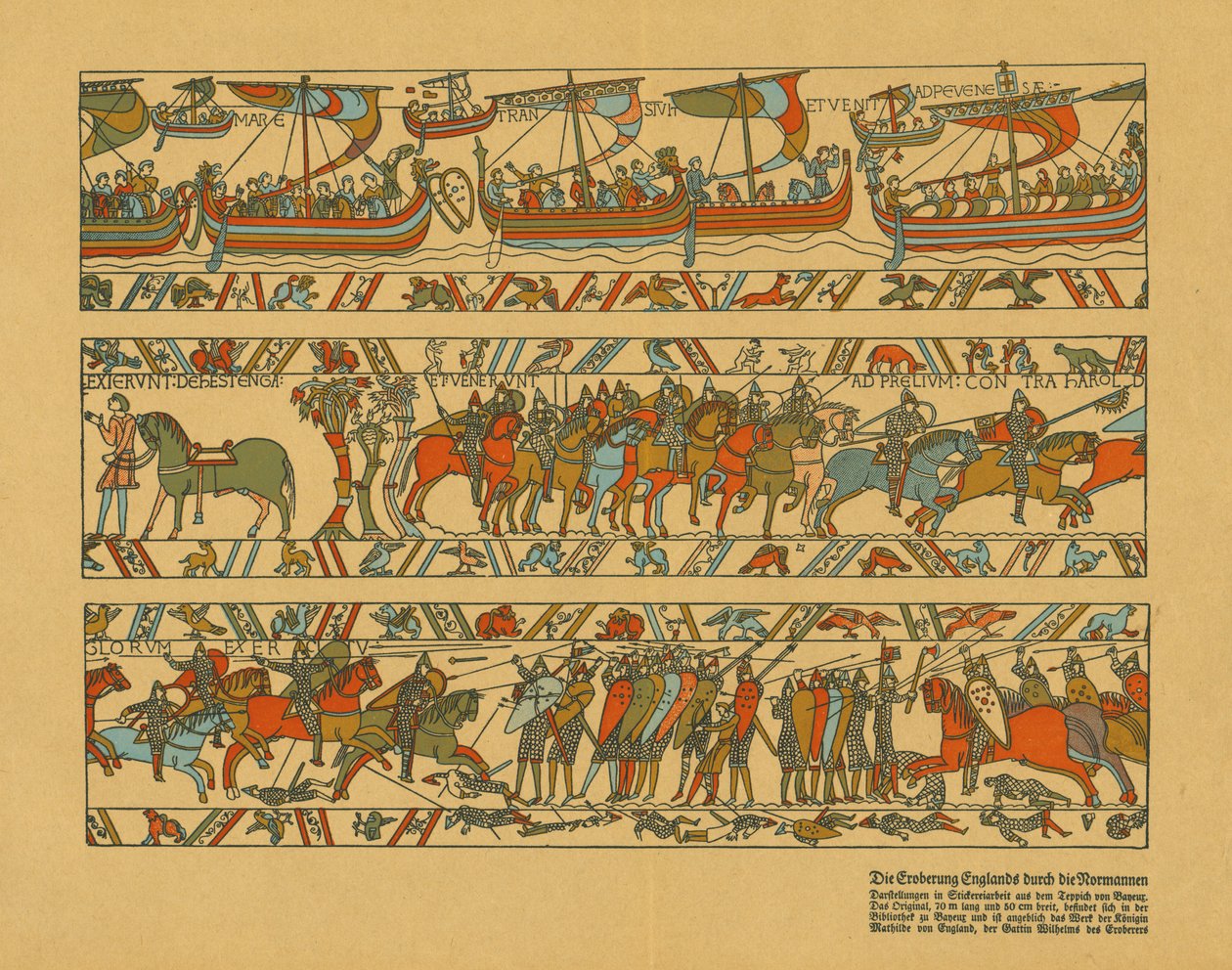 A Bayeux-i kárpit metszetei. alkotó: Unbekannt