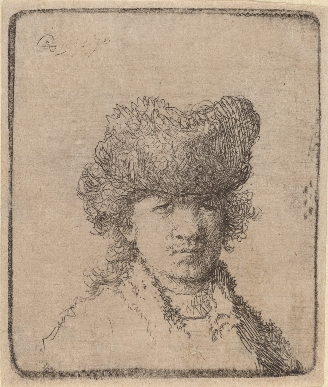 Önarckép szőrme sapkában, 1630. alkotó: Unbekannt