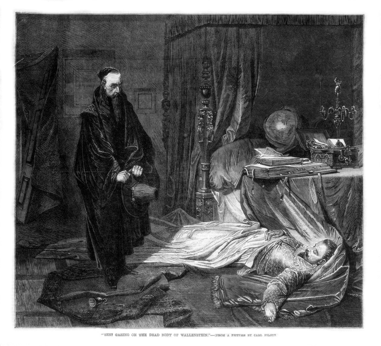 Seni bámulja Wallenstein testét, 1864 alkotó: Unbekannt