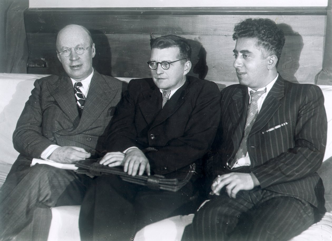 Szergej Prokofjev, Dmitrij Sosztakovics és Aram Hacsaturjan orosz zeneszerzők, 1945 alkotó: Unbekannt