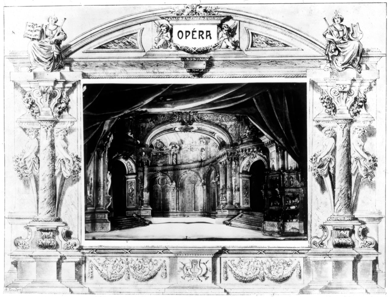 Díszlet: Mozarts Don Giovanni, 1875 alkotó: Unbekannt