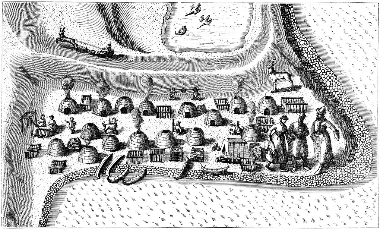 Letelepedés az orosz Lappföldön, 1594 alkotó: Unbekannt