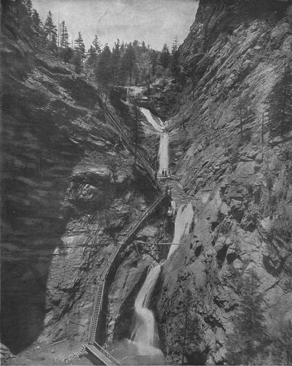 Seven Falls, Cheyenne Canyon, Colorado, USA, 1900. alkotó: Unbekannt