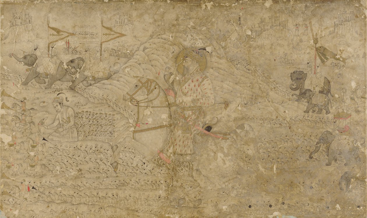 Shah Jahan és fia, Dara Shikoh Hunting, s. 1790. alkotó: Unbekannt