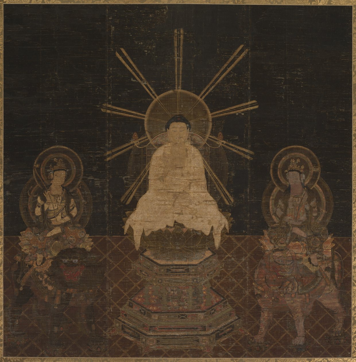 Shaka részt vett Fugen és Monju, 1185-1333. alkotó: Unbekannt