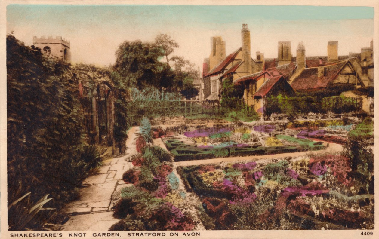 Shakespeares Knot Garden, Stratford-Upon-Avon, 1910. alkotó: Unbekannt