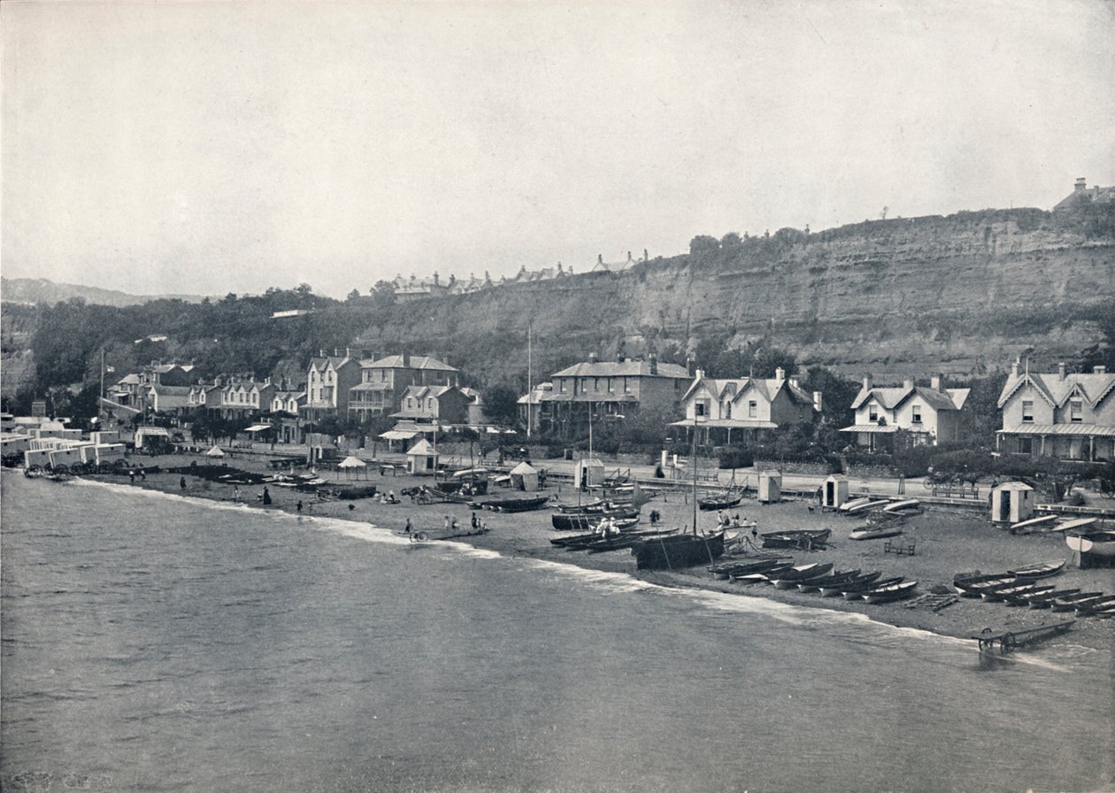 Shanklin – Kilátás a tengerpartra és a Heightsra, 1895 alkotó: Unbekannt