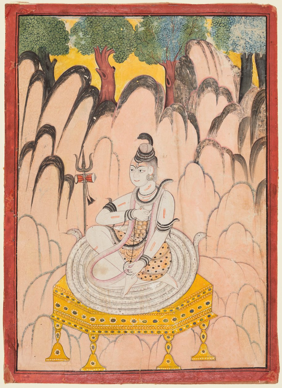 Shiva a trónon ül egy tájban, c. 1760. alkotó: Unbekannt