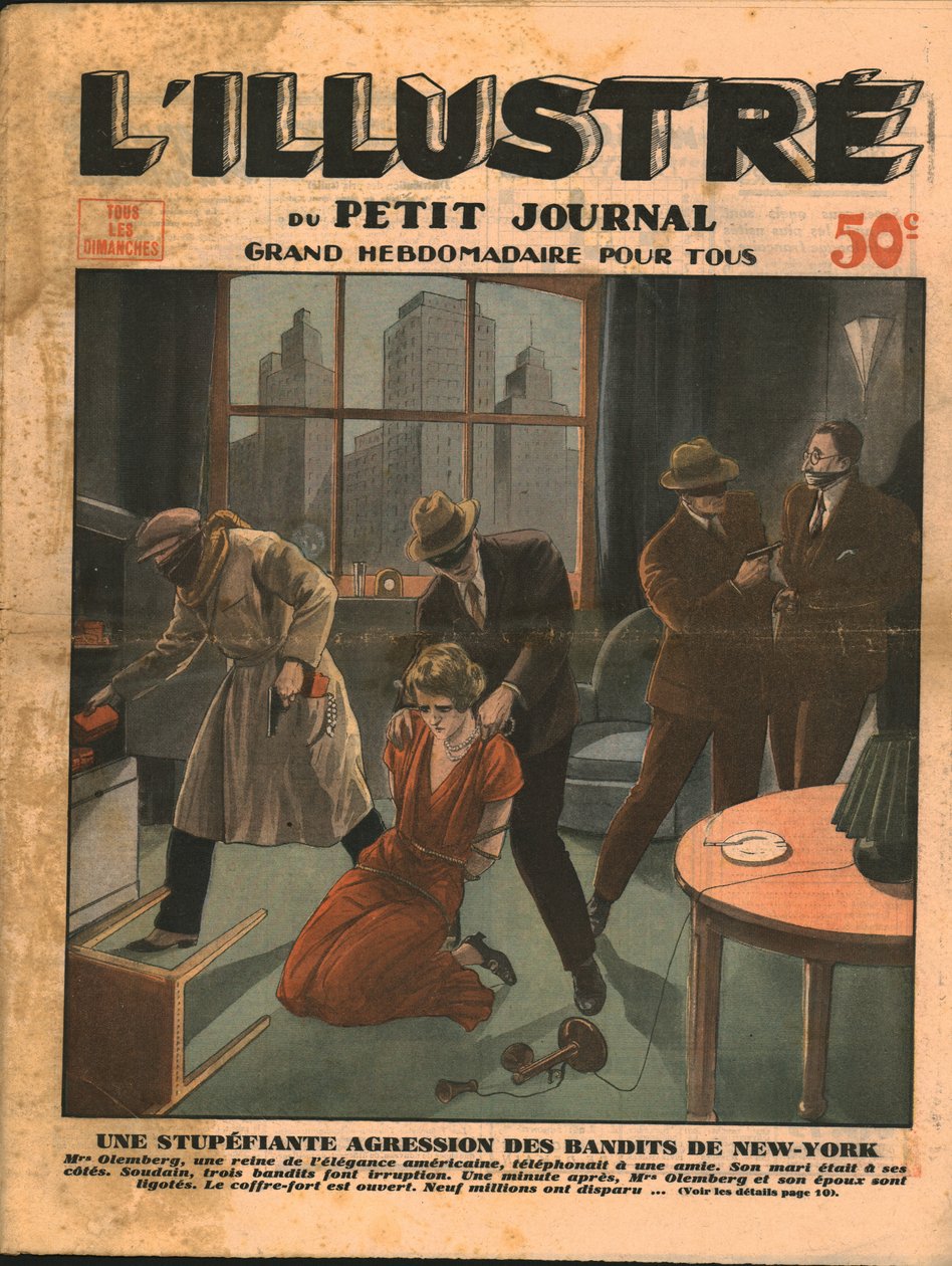 Megdöbbentő rablás banditák által New Yorkban, 1932. alkotó: Unbekannt