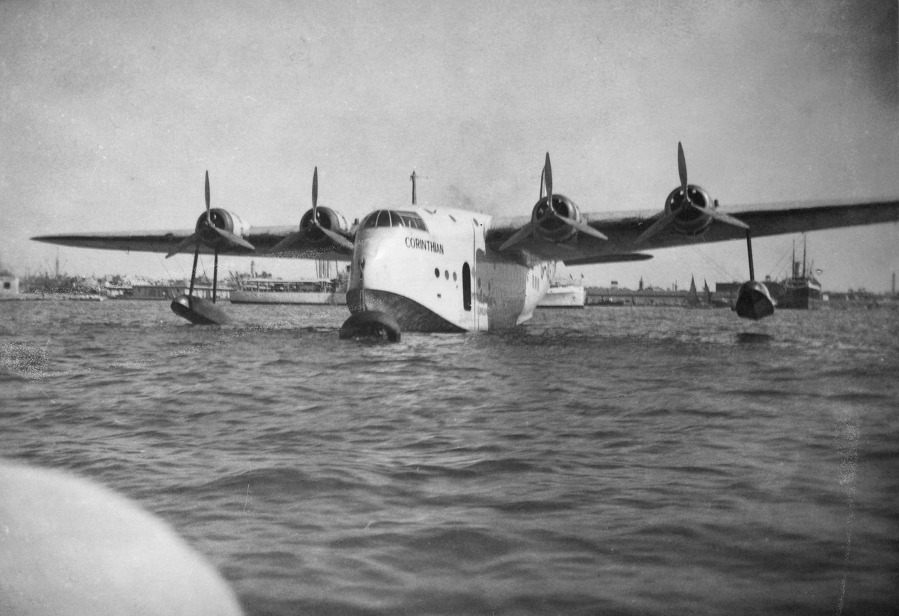 Short Empire repülőhajó Corinthian, Alexandria, Egyiptom, c1938-c1941 alkotó: Unbekannt