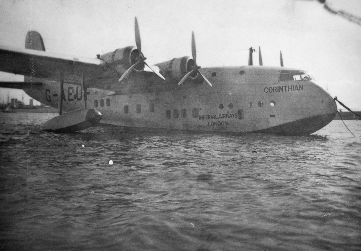 Short Empire repülőhajó Corinthian, Alexandria, Egyiptom, c1938-c1941 alkotó: Unbekannt