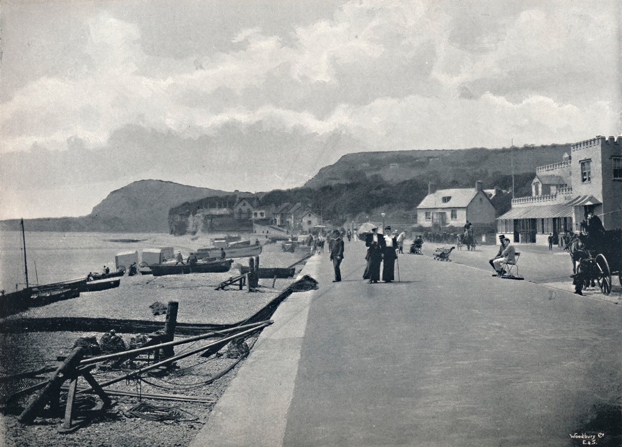Sidmouth – A sétány és tengerpart, 1895 alkotó: Unbekannt