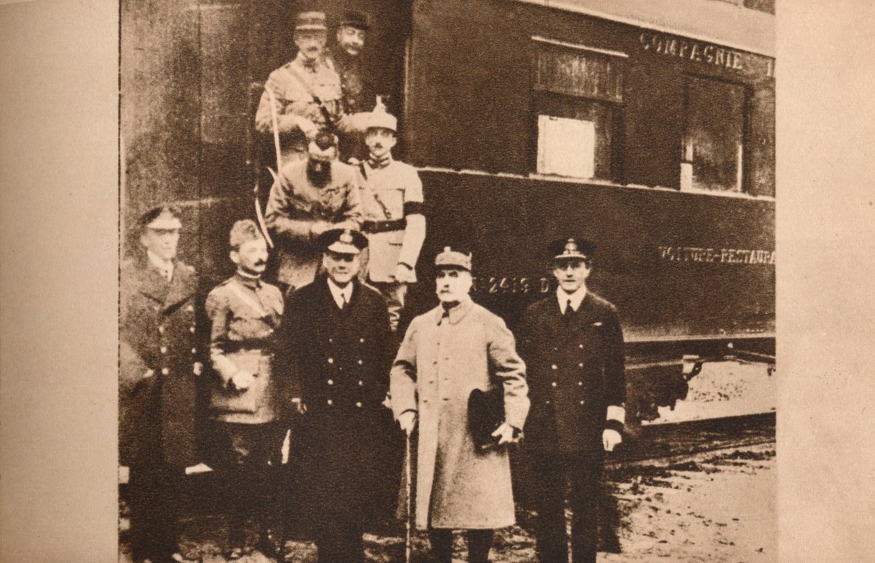 Az első világháborút lezáró fegyverszünet aláírása, 1918. november 11., 1935. alkotó: Unbekannt
