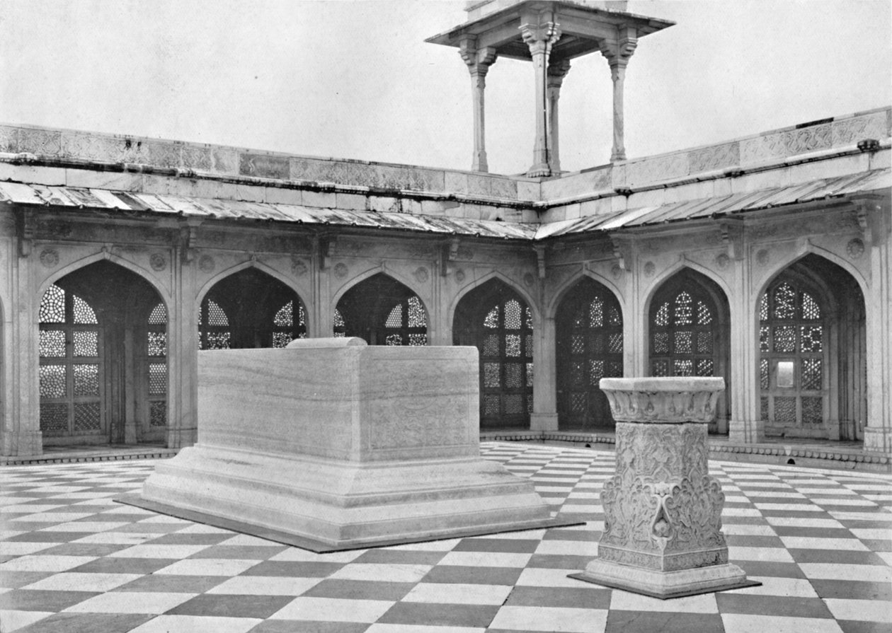 Sikandra. Akbar sírja. Emlékmű a tetőn, c1910. alkotó: Unbekannt