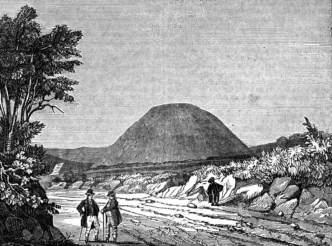 Silbury Hill, Wiltshire, Anglia, 1836 alkotó: Unbekannt