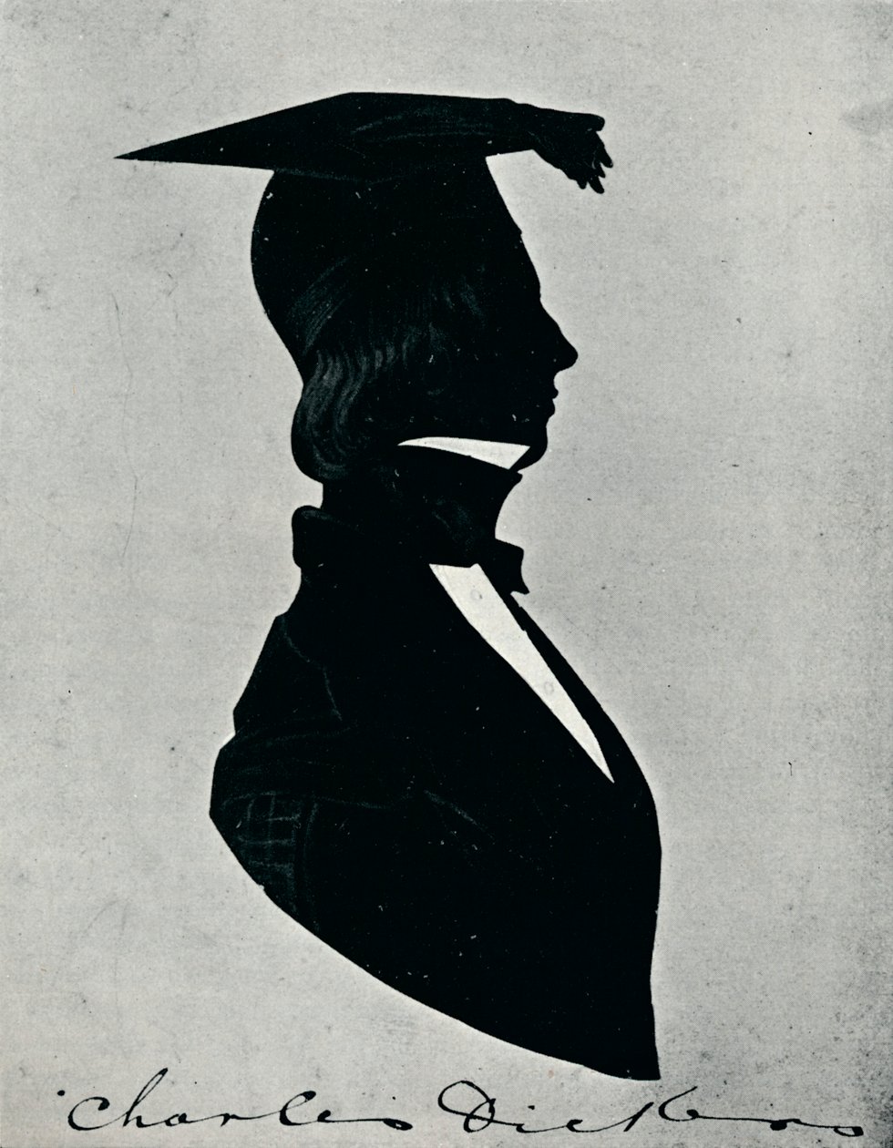 Charles Dickens sziluettportréja, 1840-es évek, 1910 alkotó: Unbekannt