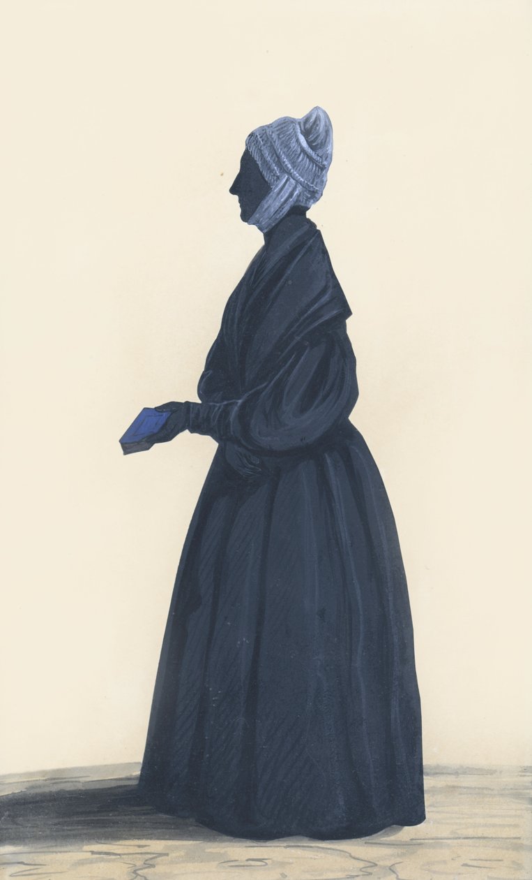 Mrs. Amory sziluettje, Catherine Robinson nővére, 1835-40 körül (toll és tinta papíron) alkotó: Unbekannt