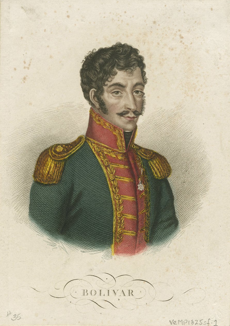 Simon Bolivar 1783-1830, 1825 alkotó: Unbekannt