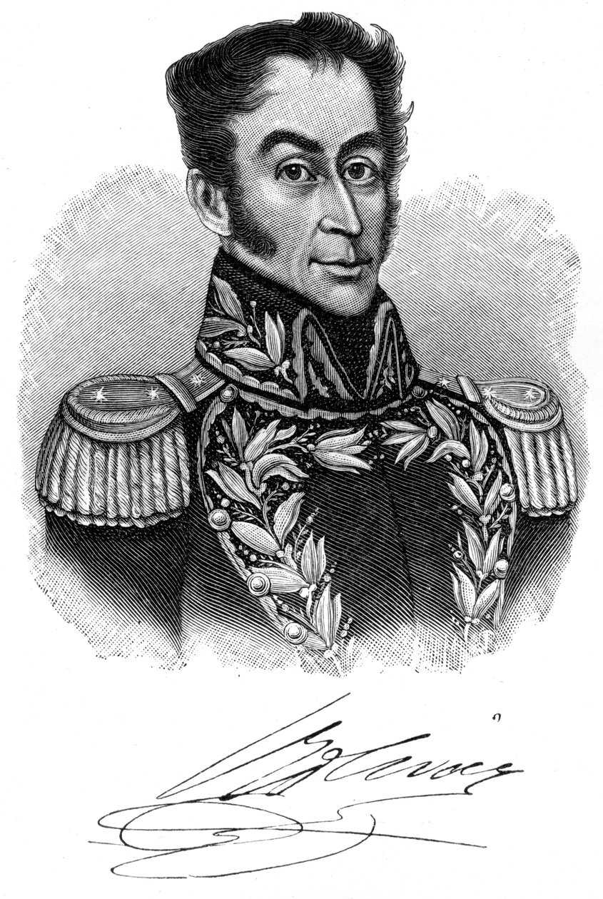 Simon Bolivar, a 19. századi dél-amerikai forradalmi vezető, 1901 alkotó: Unbekannt
